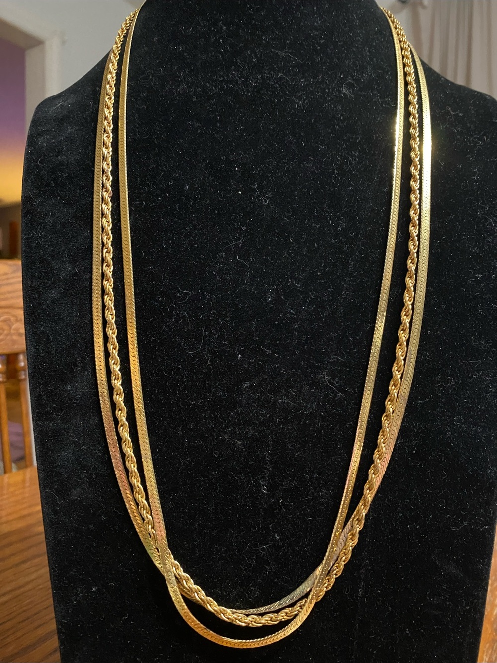 Monet Gold Layered Multi-Chain Necklace